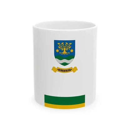 Flag of Kerkafalva (Hungary) White Coffee Mug 11oz - Go Mug Yourself