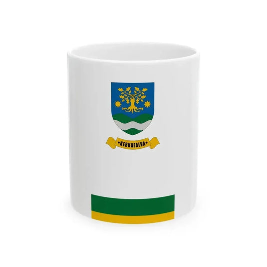 Flag of Kerkafalva (Hungary) White Coffee Mug 11oz - Go Mug Yourself