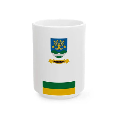 Flag of Kerkafalva (Hungary) White Coffee Mug 15oz - Go Mug Yourself