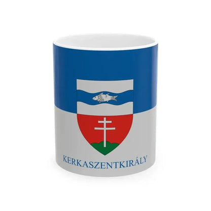 Flag of Kerkaszentkiraly (Hungary) White Coffee Mug 11oz - Go Mug Yourself
