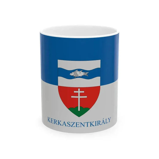 Flag of Kerkaszentkiraly (Hungary) White Coffee Mug 11oz - Go Mug Yourself