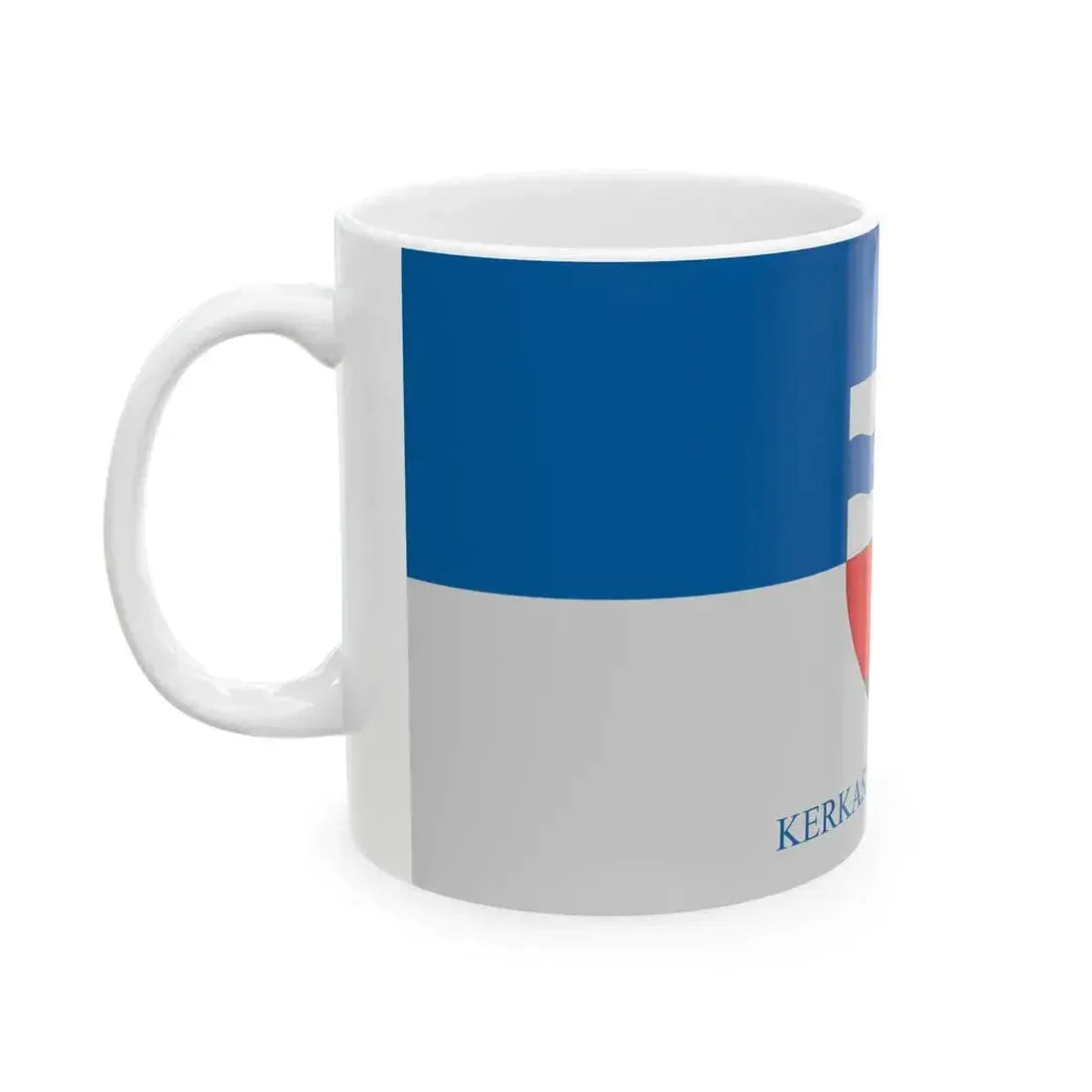Flag of Kerkaszentkiraly (Hungary) White Coffee Mug - Go Mug Yourself