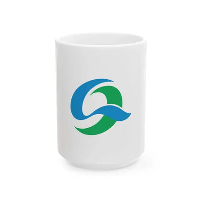 Flag of Kesennuma Miyagi (Japan) White Coffee Mug 15oz - Go Mug Yourself