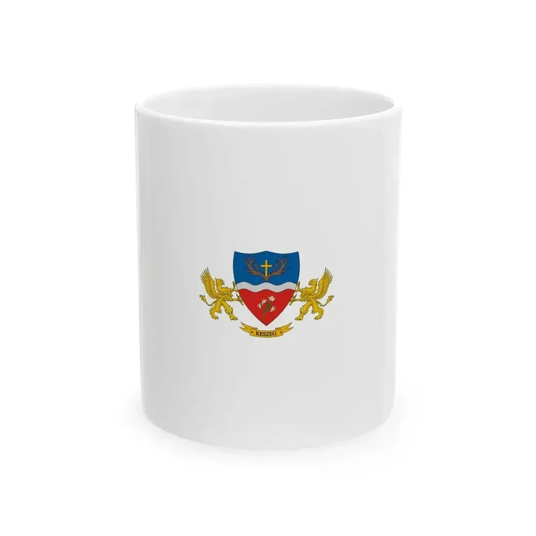 Flag of Keszeg vertical (Hungary) White Coffee Mug 11oz - Go Mug Yourself