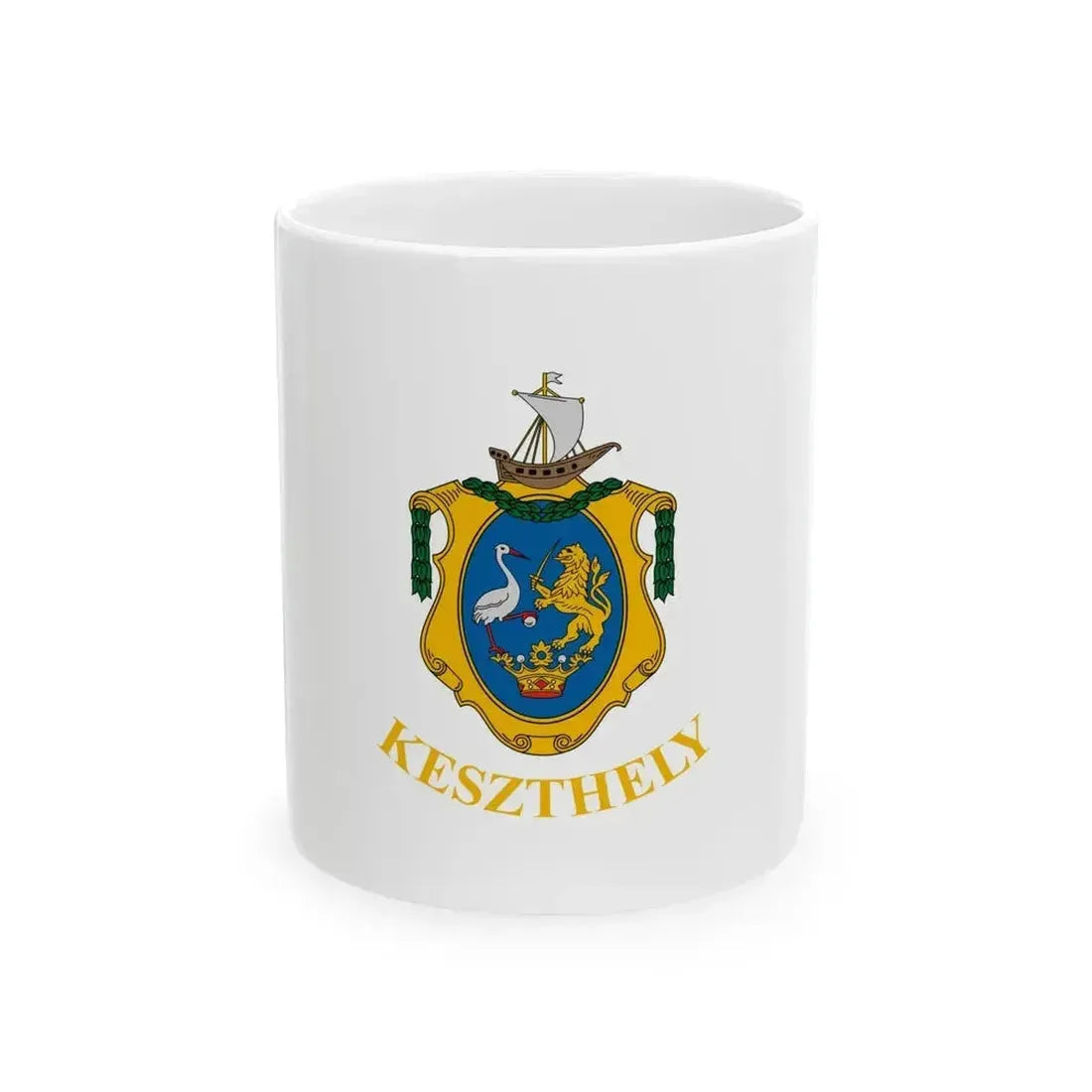 Flag of Keszthely (Hungary) White Coffee Mug 11oz - Go Mug Yourself