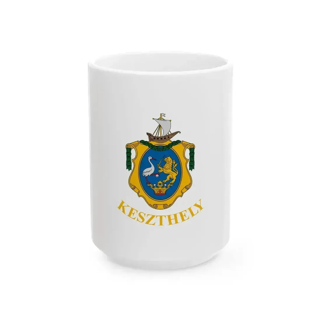 Flag of Keszthely (Hungary) White Coffee Mug 15oz - Go Mug Yourself