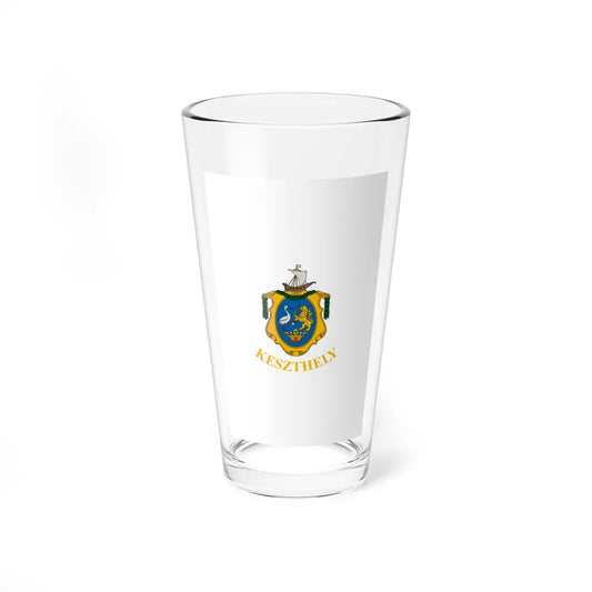 Flag of Keszthely vertical (Hungary) Pint Glass 16oz 16oz - Go Mug Yourself