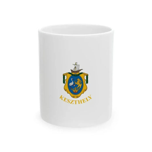 Flag of Keszthely vertical (Hungary) White Coffee Mug 11oz - Go Mug Yourself