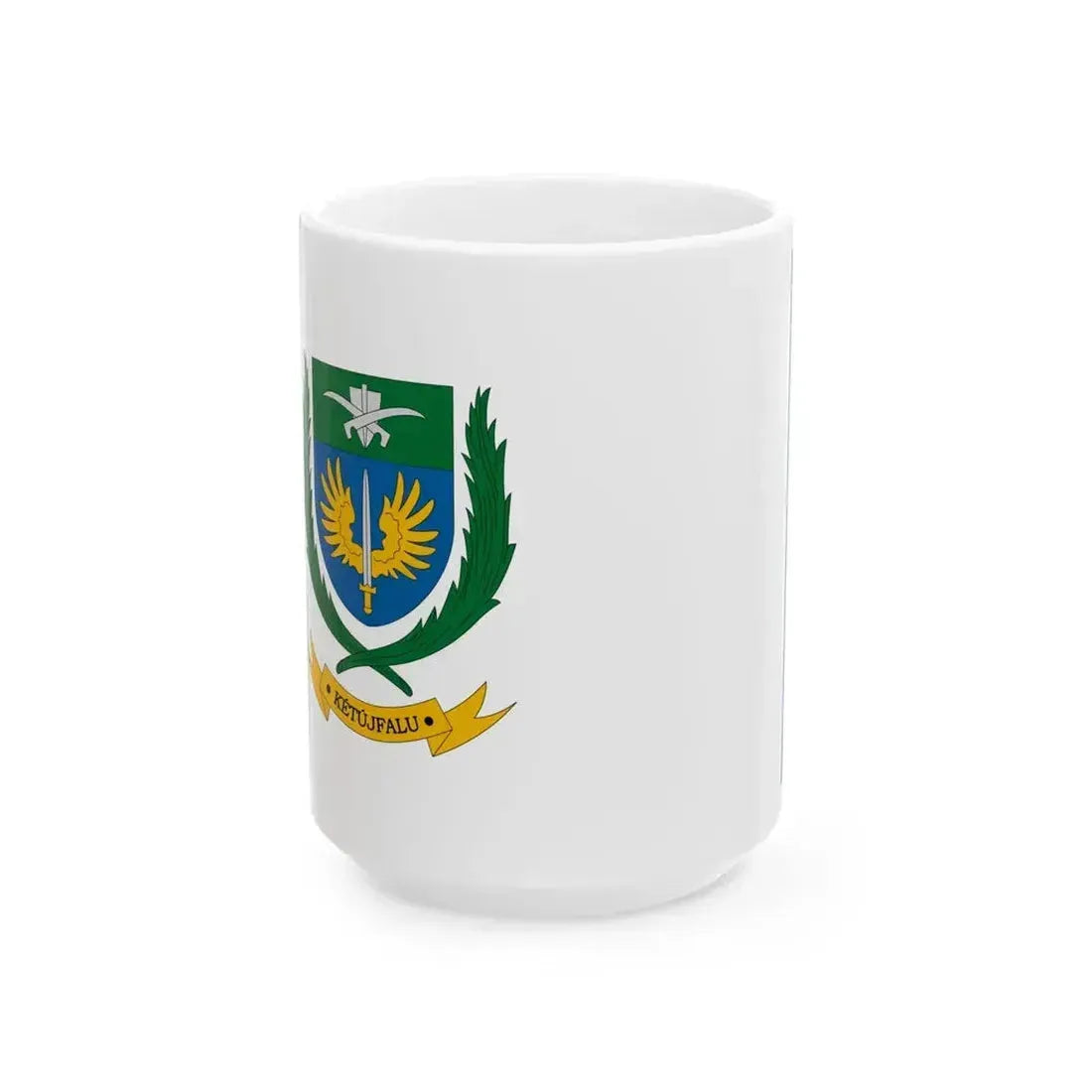 Flag of Ketujfalu (Hungary) White Coffee Mug 15oz - Go Mug Yourself