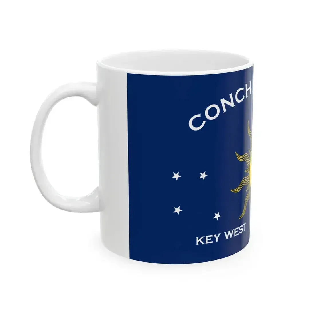Flag of Key West Florida (United States) White Coffee Mug - Go Mug Yourself