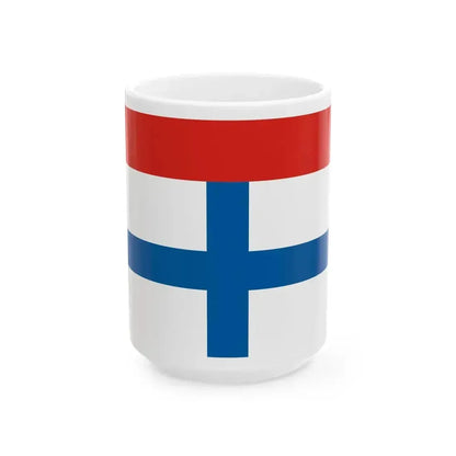 Flag of Kezdivasarhely 1941 (Hungary) White Coffee Mug 15oz - Go Mug Yourself