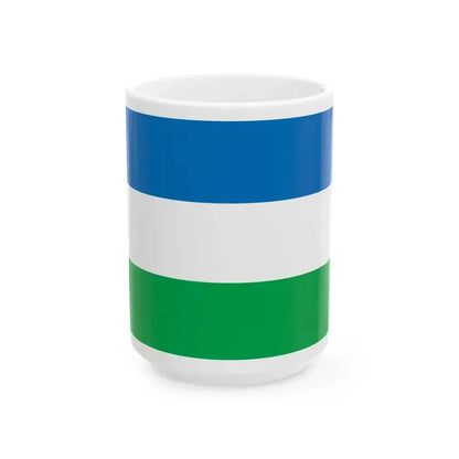 Flag of Khanty-Mansiysk 2000 (Russia) White Coffee Mug 15oz - Go Mug Yourself