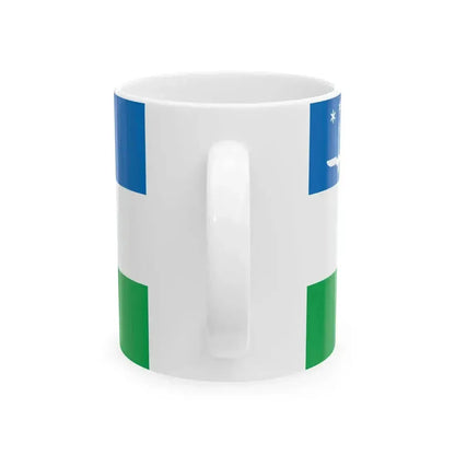 Flag of Khanty-Mansiysk 2000 (Russia) White Coffee Mug - Go Mug Yourself