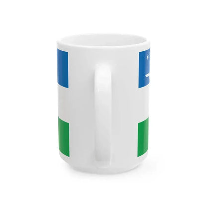 Flag of Khanty-Mansiysk 2000 (Russia) White Coffee Mug - Go Mug Yourself
