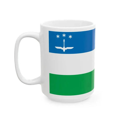 Flag of Khanty-Mansiysk 2000 (Russia) White Coffee Mug - Go Mug Yourself