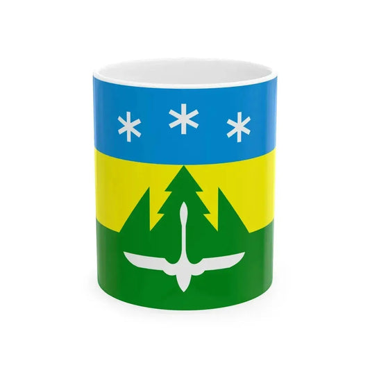 Flag of Khanty-Mansiysk (Russia) White Coffee Mug 11oz - Go Mug Yourself