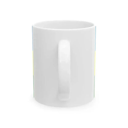 Flag of Khanty-Mansiysk (Russia) White Coffee Mug - Go Mug Yourself