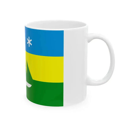 Flag of Khanty-Mansiysk (Russia) White Coffee Mug - Go Mug Yourself