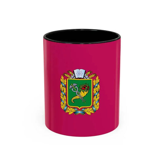 Flag of Kharkiv Oblast Ukraine - Accent Coffee Mug 11oz Black - Go Mug Yourself