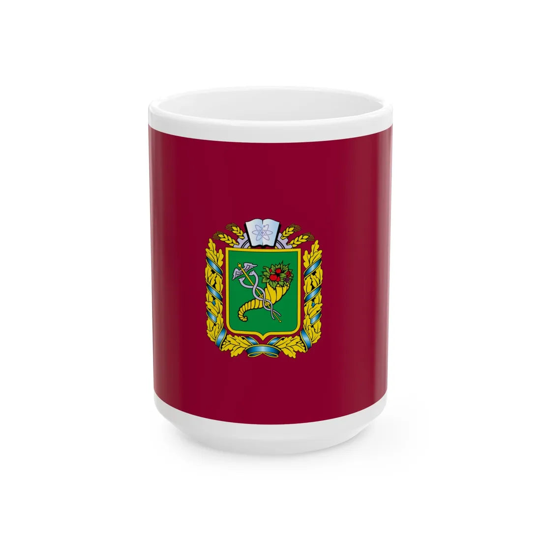 Flag of Kharkiv Oblast (Ukraine) White Coffee Mug 15oz - Go Mug Yourself
