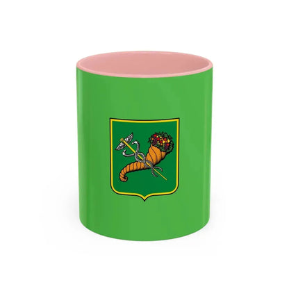 Flag of Kharkiv Ukraine - Accent Coffee Mug 11oz Pink - Go Mug Yourself