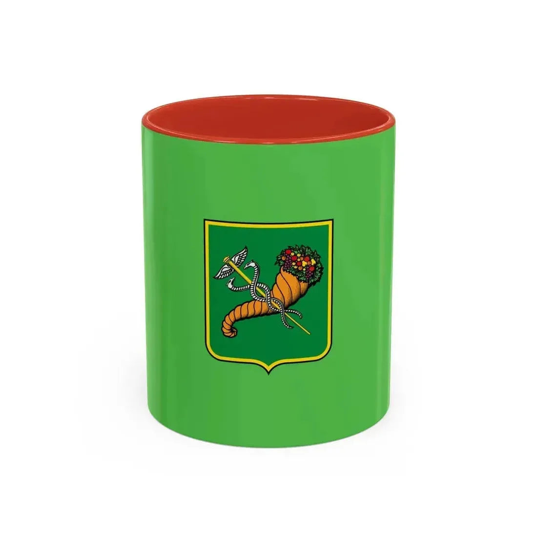 Flag of Kharkiv Ukraine - Accent Coffee Mug 11oz Red - Go Mug Yourself