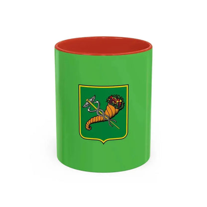 Flag of Kharkiv Ukraine - Accent Coffee Mug 11oz Red - Go Mug Yourself