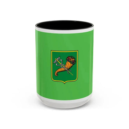 Flag of Kharkiv Ukraine - Accent Coffee Mug 15oz Black - Go Mug Yourself
