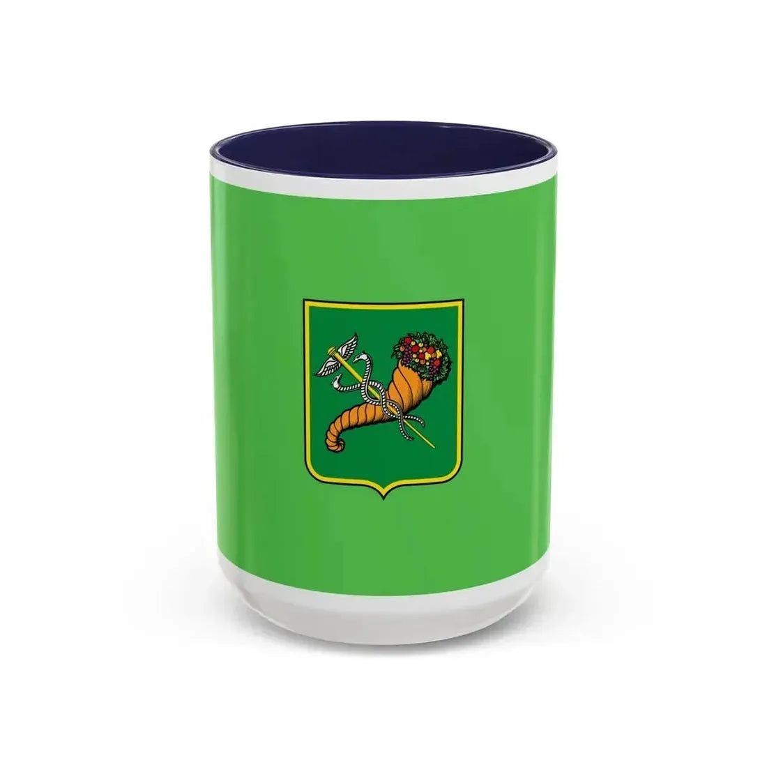Flag of Kharkiv Ukraine - Accent Coffee Mug 15oz Navy - Go Mug Yourself