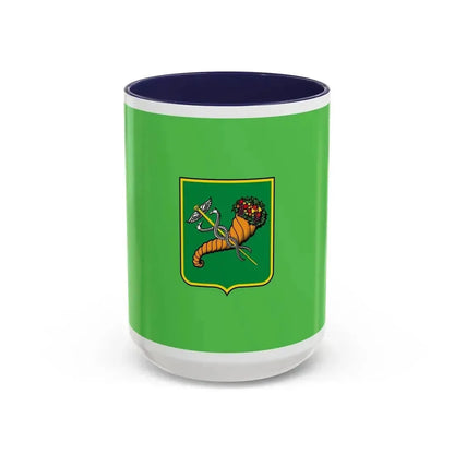 Flag of Kharkiv Ukraine - Accent Coffee Mug 15oz Navy - Go Mug Yourself