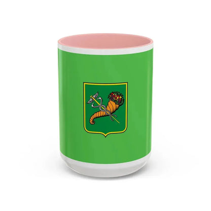 Flag of Kharkiv Ukraine - Accent Coffee Mug 15oz Pink - Go Mug Yourself