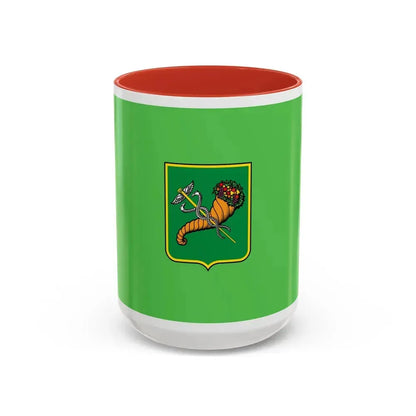 Flag of Kharkiv Ukraine - Accent Coffee Mug 15oz Red - Go Mug Yourself