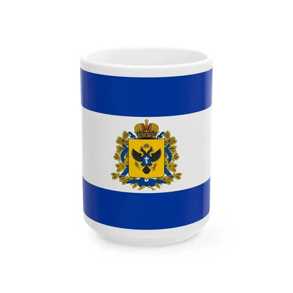 Flag of Kherson Oblast Russia (Russia) White Coffee Mug 15oz - Go Mug Yourself