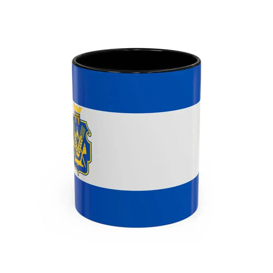 Flag of Kherson Oblast Ukraine - Accent Coffee Mug 11oz Black - Go Mug Yourself