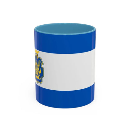Flag of Kherson Oblast Ukraine - Accent Coffee Mug 11oz Light Blue - Go Mug Yourself