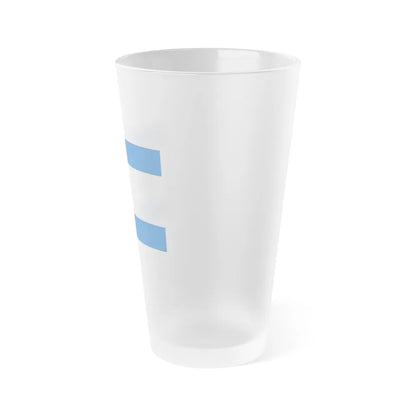 Flag of Kherson Oblast Ukraine - Frosted Pint Glass 16oz-Go Mug Yourself