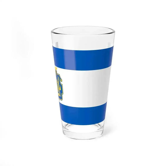 Flag of Kherson Oblast Ukraine - Pint Glass 16oz 16oz - Go Mug Yourself