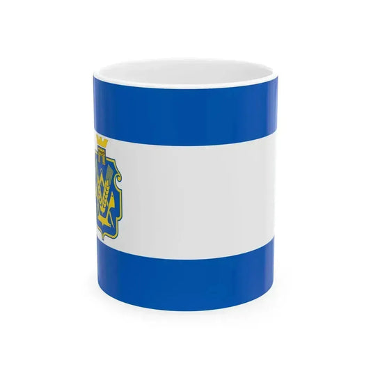 Flag of Kherson Oblast Ukraine - White Coffee Mug 11oz - Go Mug Yourself