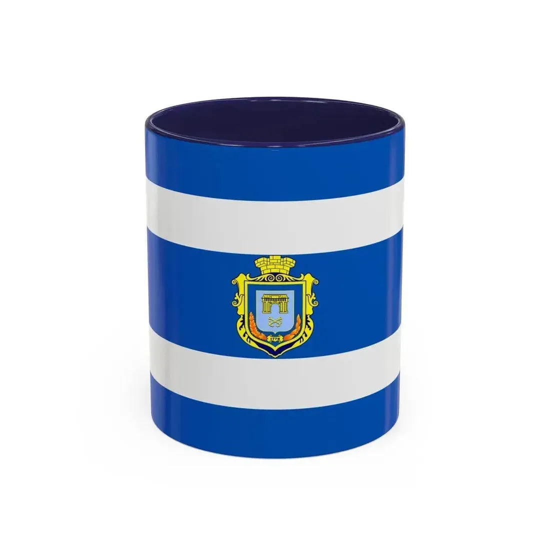 Flag of Kherson Ukraine - Accent Coffee Mug 11oz Navy - Go Mug Yourself