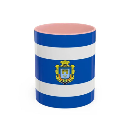 Flag of Kherson Ukraine - Accent Coffee Mug 11oz Pink - Go Mug Yourself