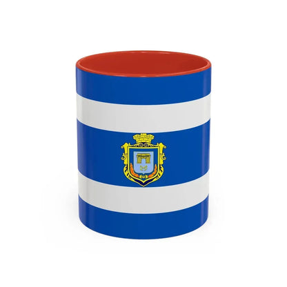 Flag of Kherson Ukraine - Accent Coffee Mug 11oz Red - Go Mug Yourself