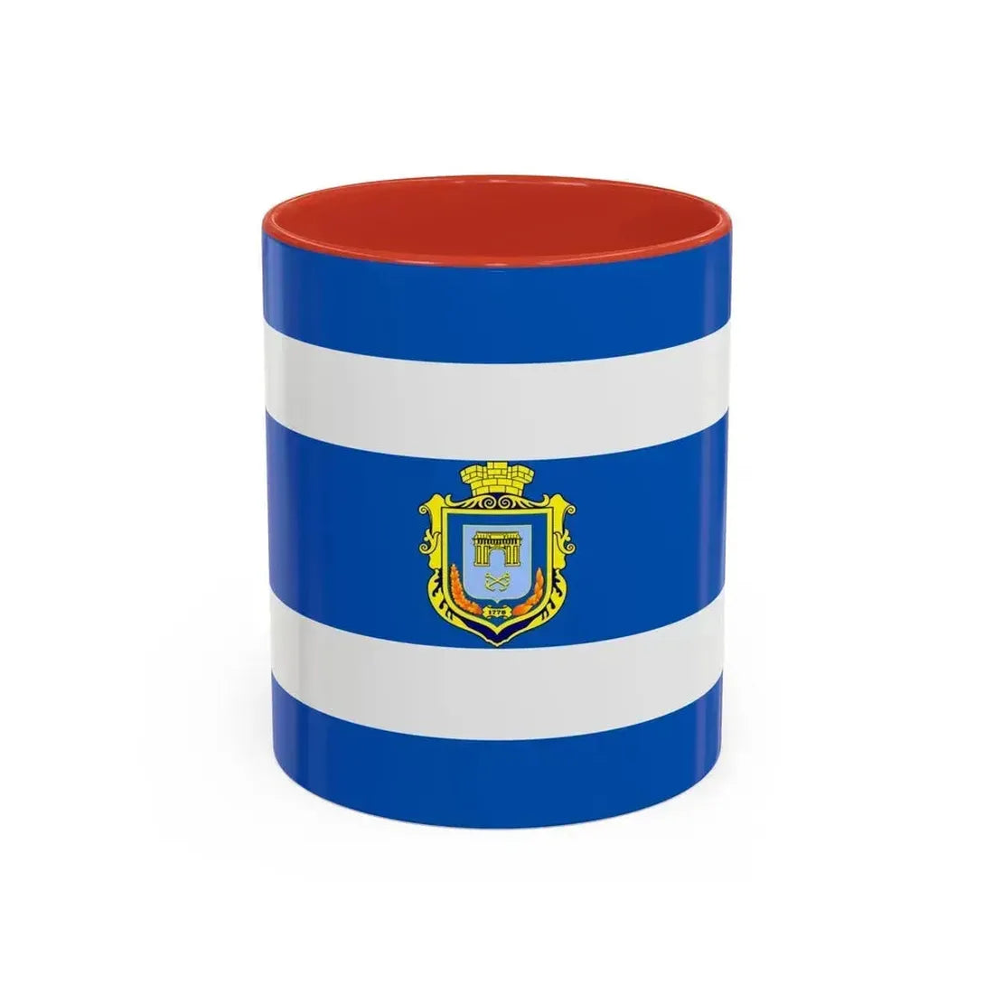Flag of Kherson Ukraine - Accent Coffee Mug 11oz Red - Go Mug Yourself