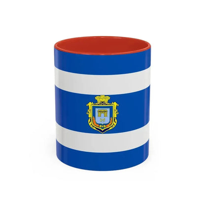 Flag of Kherson Ukraine - Accent Coffee Mug 11oz Red - Go Mug Yourself