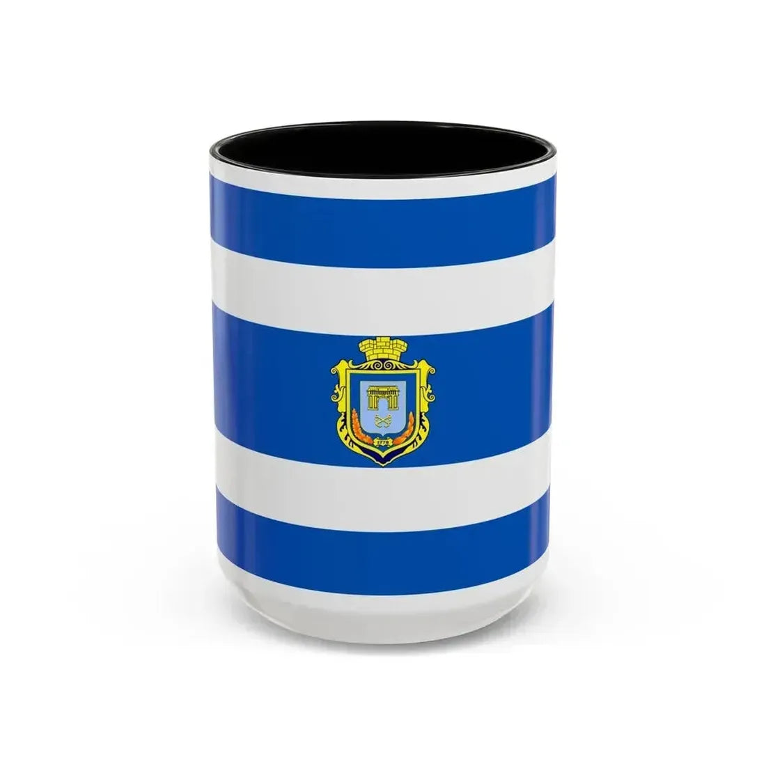 Flag of Kherson Ukraine - Accent Coffee Mug 15oz Black - Go Mug Yourself