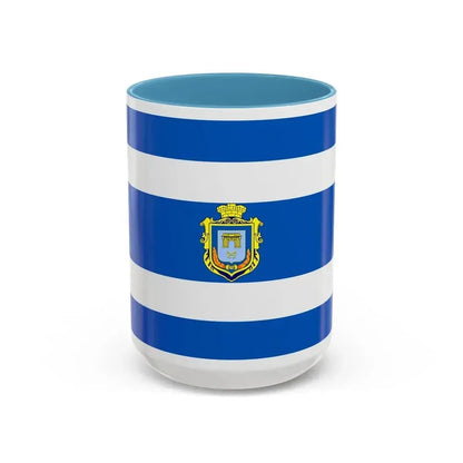 Flag of Kherson Ukraine - Accent Coffee Mug 15oz Light Blue - Go Mug Yourself