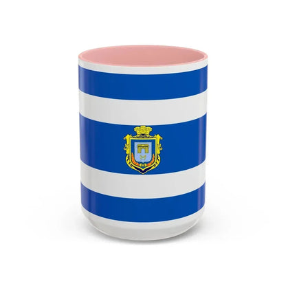 Flag of Kherson Ukraine - Accent Coffee Mug 15oz Pink - Go Mug Yourself
