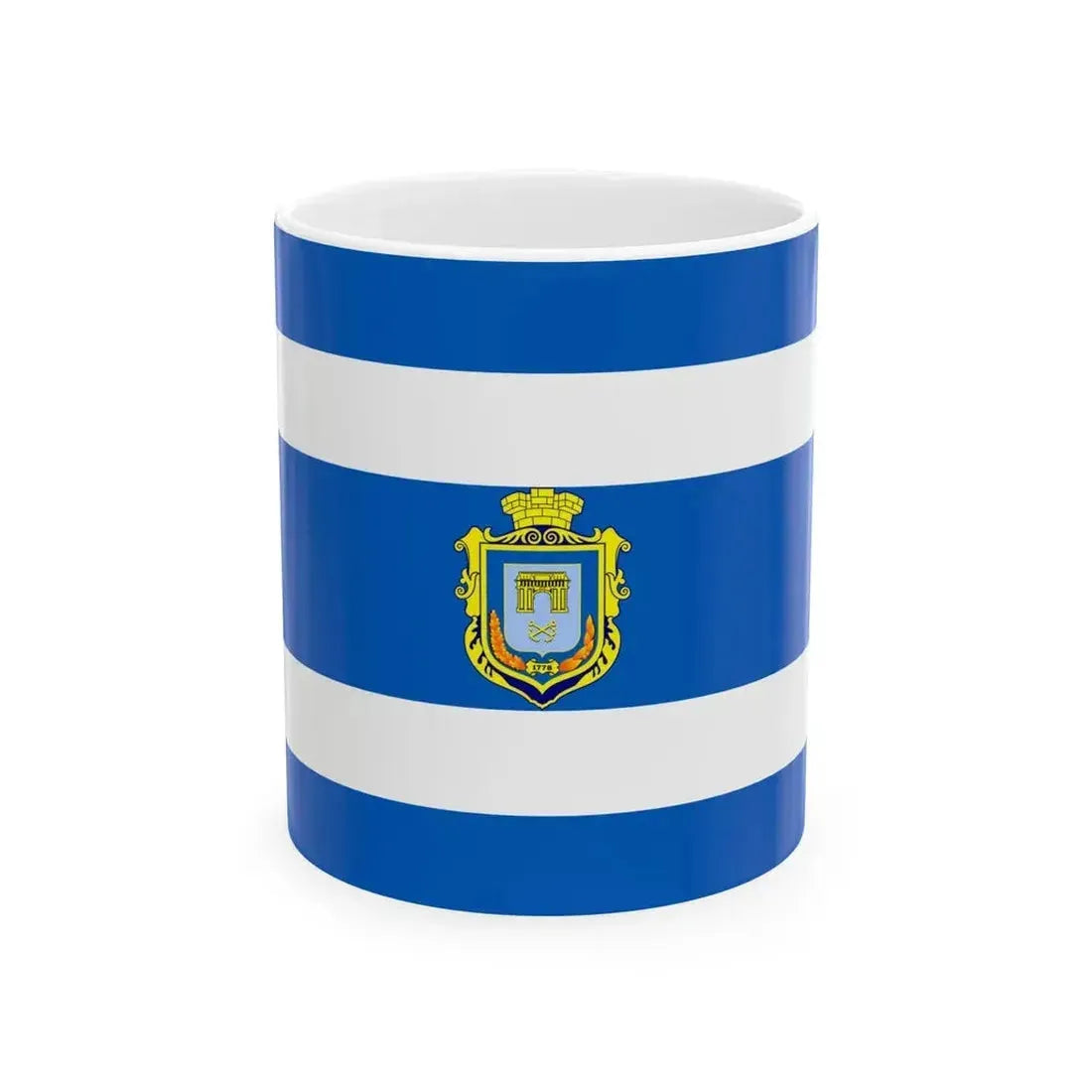 Flag of Kherson Ukraine - White Coffee Mug 11oz - Go Mug Yourself