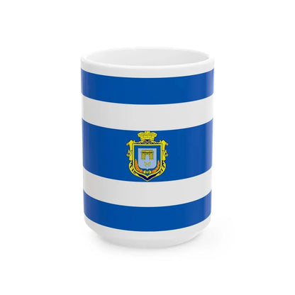 Flag of Kherson Ukraine - White Coffee Mug 15oz - Go Mug Yourself