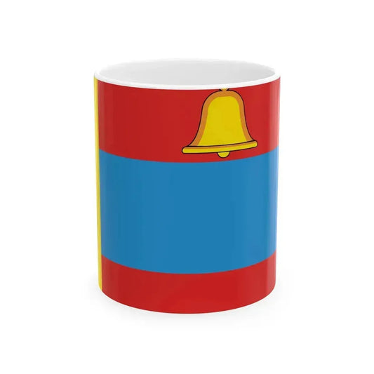 Flag of Khlevnoe rayon Lipetsk oblast (Russia) White Coffee Mug 11oz - Go Mug Yourself