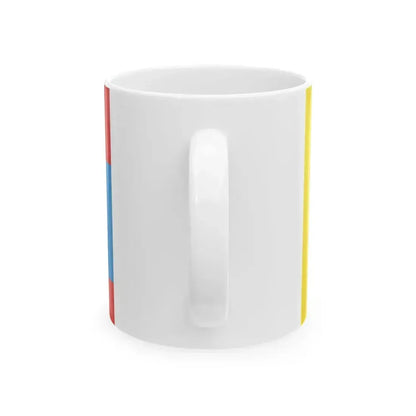 Flag of Khlevnoe rayon Lipetsk oblast (Russia) White Coffee Mug - Go Mug Yourself